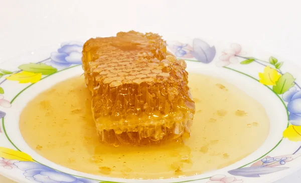 Mel fresco com favo de mel  . — Fotografia de Stock