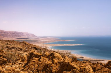 Ölü Deniz'in güzel sahil .