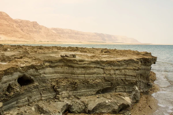 Vackra kusten i döda havet . — Stockfoto