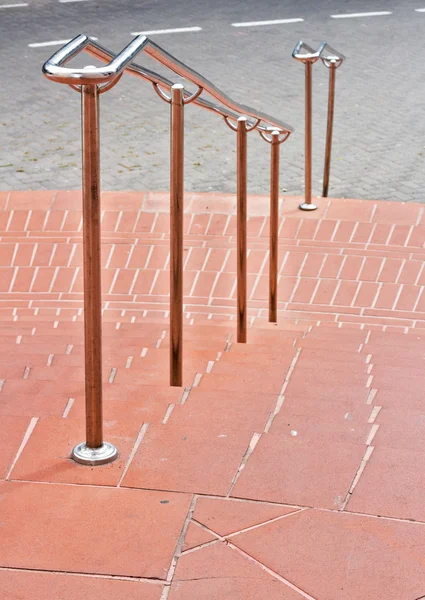 Stainless steel railings — Stock Photo, Image