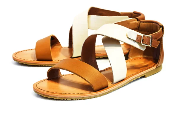 Leather sandals — Stock Photo, Image