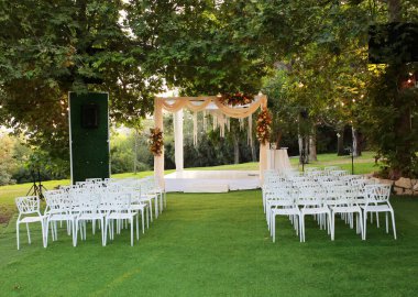 Yahudi Hupa, düğün putdoor güzel fotoğraf .