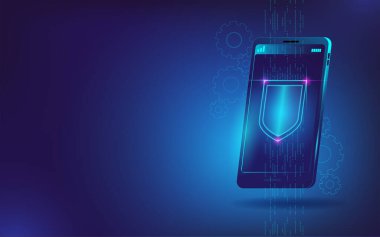 Cep telefonundaki veri akışlarından birinde neon sanal kalkan var..