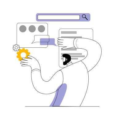 Bir bilişim uzmanı mobil prototip üzerinde çalışıyor..