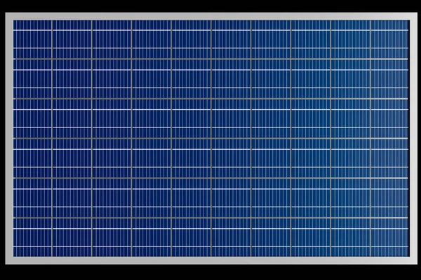 Panel solar para electricidad como tecnología verde. 3d renderizar. —  Fotos de Stock