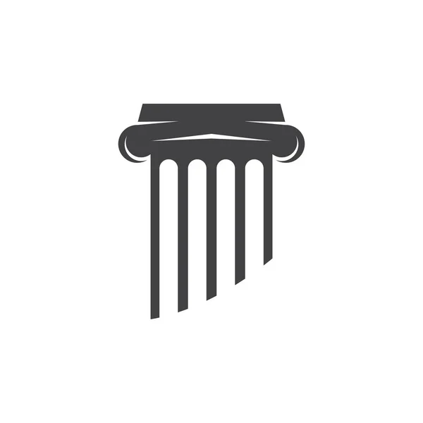 Pijler Logo Ontwerp Met Betrekking Tot Architectuur Gebouw Advocatenkantoor — Stockvector