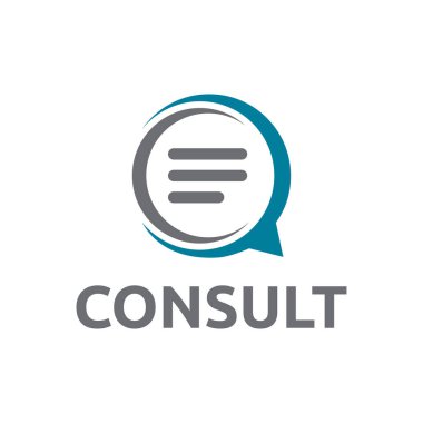 Danışman veya çevirmenle ilgili kabarcık konuşma logosu tasarımı kavramı