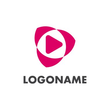 Soyut oyun logosu tasarımı kavramı