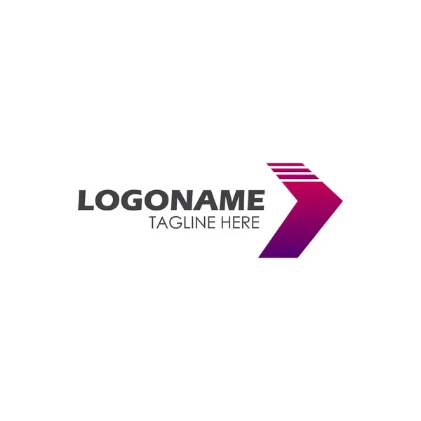 Lojistik veya teslimatla ilgili ok logosu tasarımı