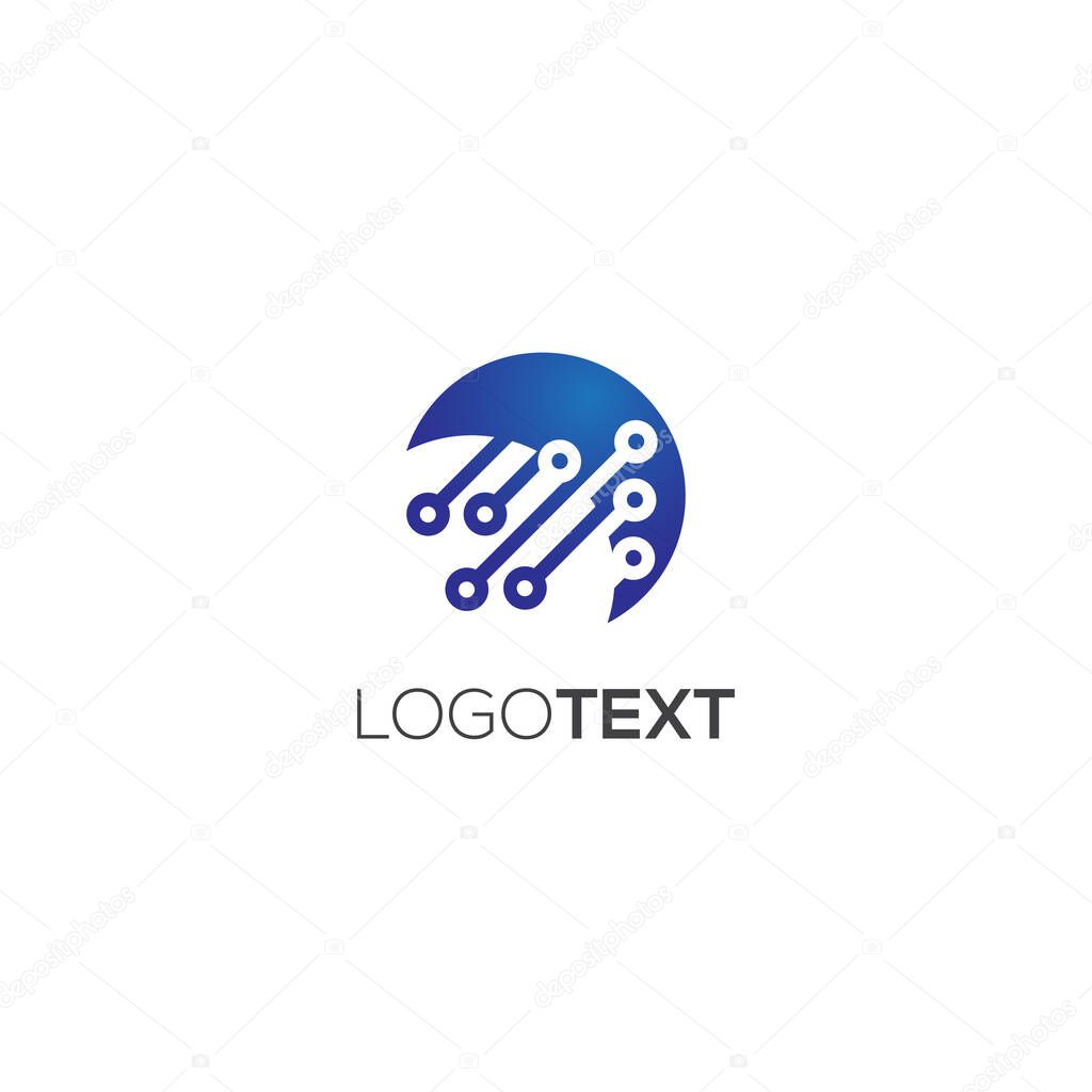 Circuit logo design element