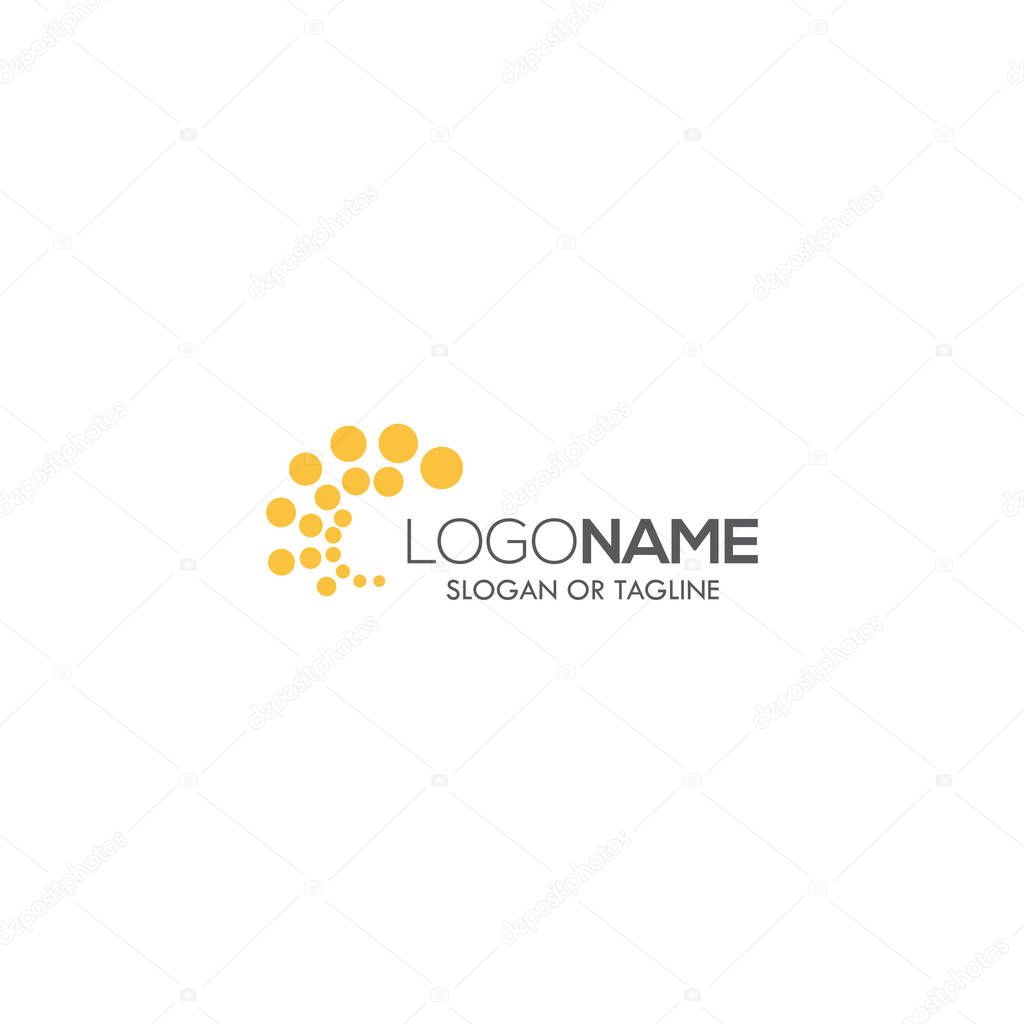 Sun logo design element