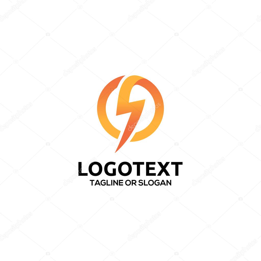 Lightning logo design element