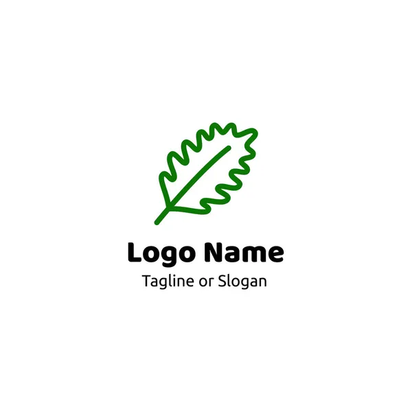 Elemento Diseño Del Logotipo Hoja Roble — Vector de stock