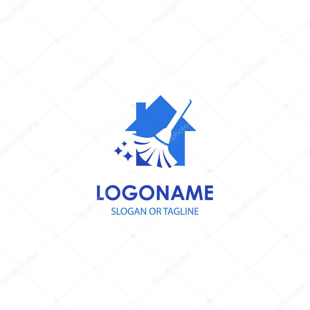 House cleaning logo design element