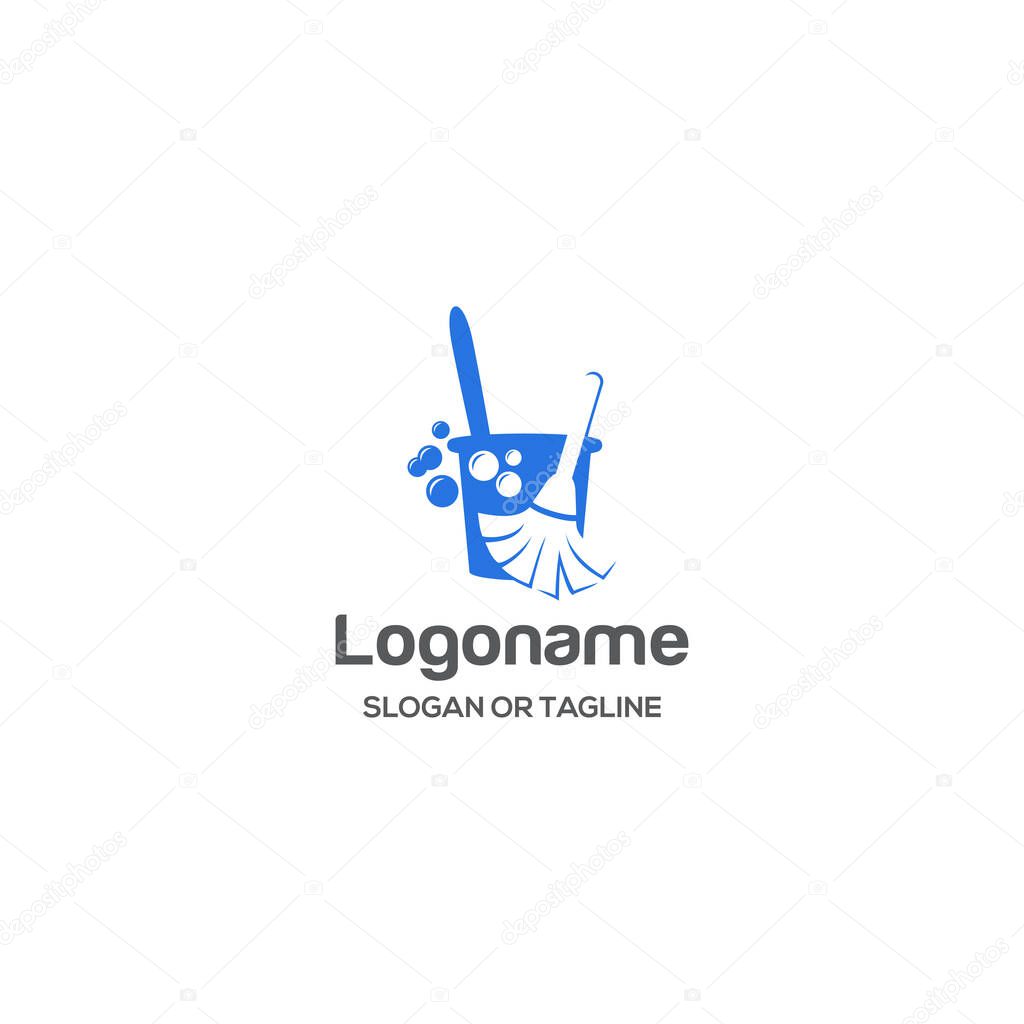 House cleaning logo design element