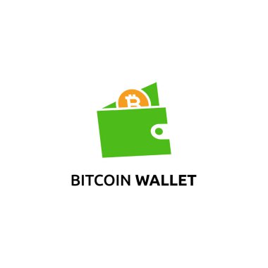 Bitcoin cüzdan logo tasarımı ögesi
