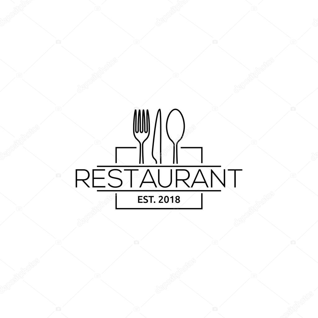 Restaurant logo design element