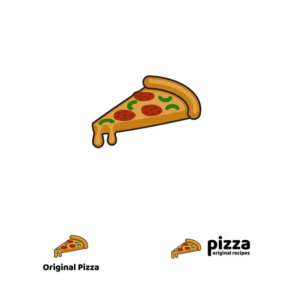 Pizza Logotipo Elemento Design —  Vetores de Stock