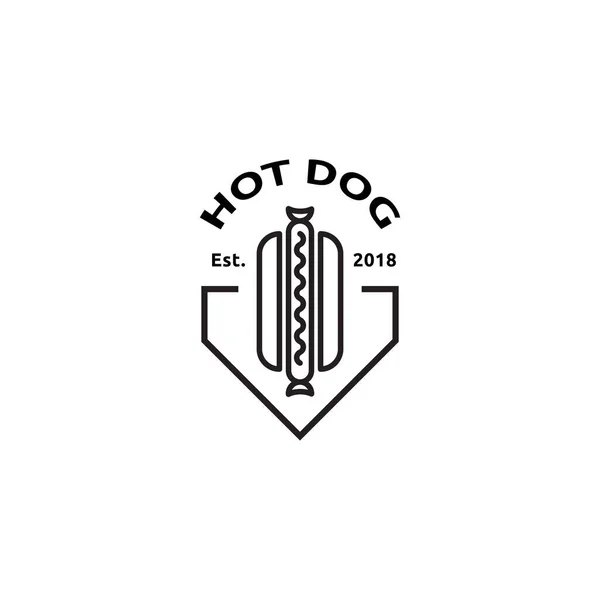 Design Element Mit Hotdog Logo — Stockvektor