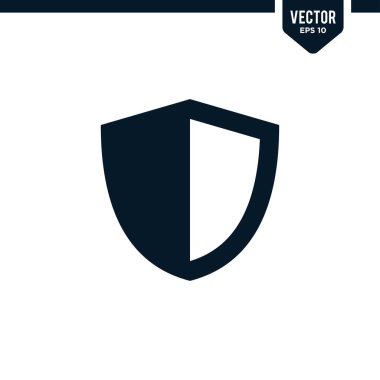 Güvenlik veya koruma ile ilgili kalkan simgesi