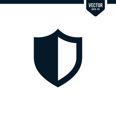 Güvenlik veya koruma ile ilgili kalkan simgesi