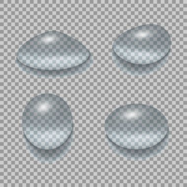 Gerçekçi Damla Suyu İllüstrasyon şablonu, vektör koleksiyonu seti