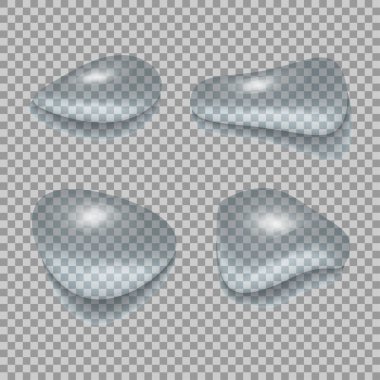 Gerçekçi Damla Suyu İllüstrasyon şablonu, vektör koleksiyonu seti