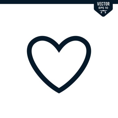 Taslak ya da çizgi sanatı tarzında en sevilen kalp simgesi koleksiyonu, düzenlenebilir vuruş vektörü