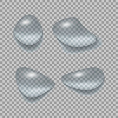 Gerçekçi Damla Suyu İllüstrasyon şablonu, vektör koleksiyonu seti