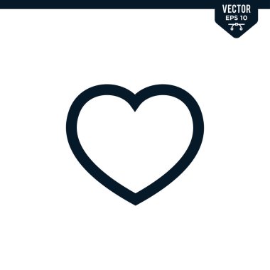 Taslak ya da çizgi sanatı tarzında en sevilen kalp simgesi koleksiyonu, düzenlenebilir vuruş vektörü