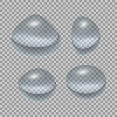 Gerçekçi Damla Suyu İllüstrasyon şablonu, vektör koleksiyonu seti