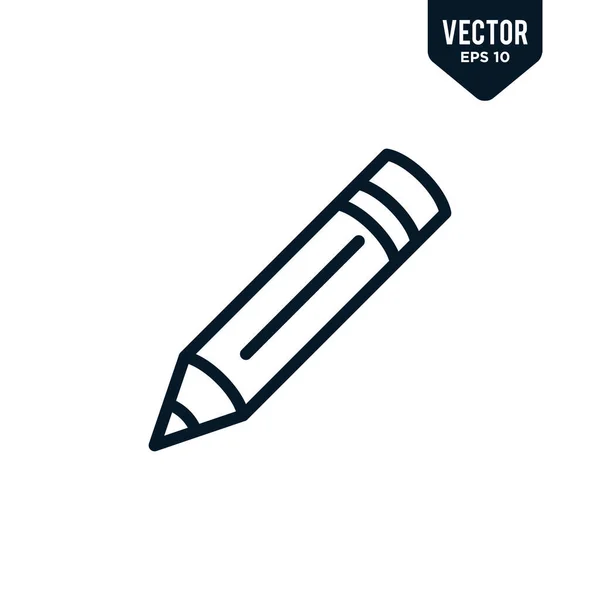 Bleistift Icon Design Umrissstil Linienbild Vektor Eps — Stockvektor