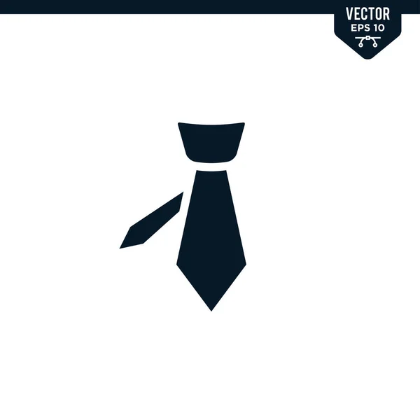 Kolekcja Ikon Krawata Stylu Glifowym Wektor Koloru Stałego — Wektor stockowy