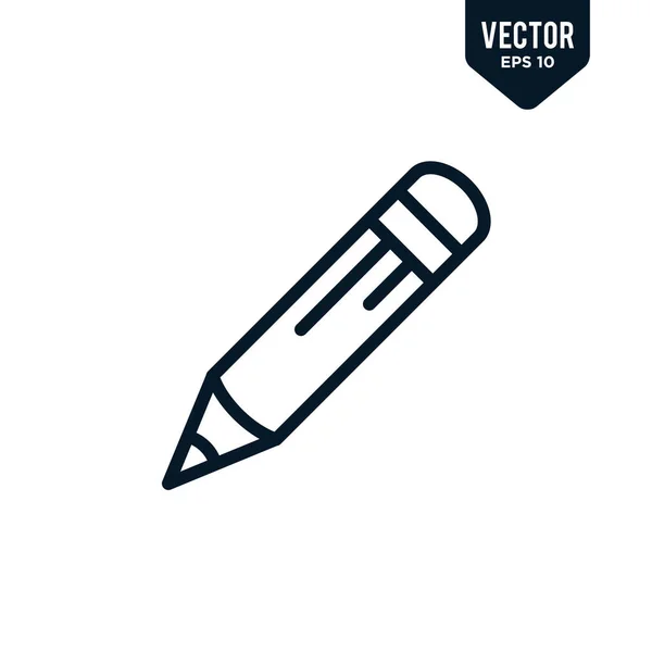 Bleistift Icon Design Umrissstil Linienbild Vektor Eps — Stockvektor