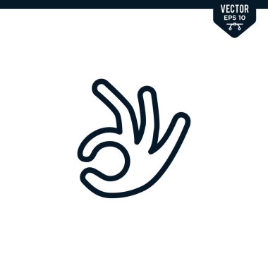 El hareketi kabul edilebilir, tamam ya da tamam sanat tarzında simge koleksiyonu