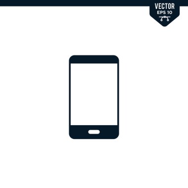 Kabartma biçiminde akıllı telefon simgesi koleksiyonu, katı renk vektörü