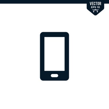 Kabartma biçiminde akıllı telefon simgesi koleksiyonu, katı renk vektörü