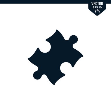 Kabartma biçiminde yapboz parçası koleksiyonu, katı renk vektörü