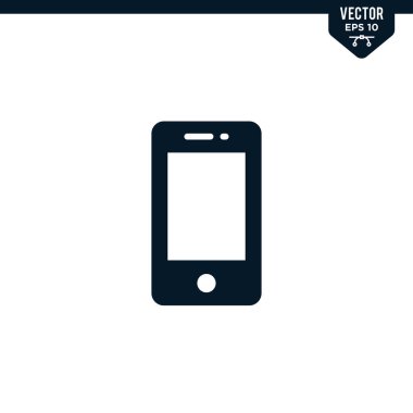 Kabartma biçiminde akıllı telefon simgesi koleksiyonu, katı renk vektörü