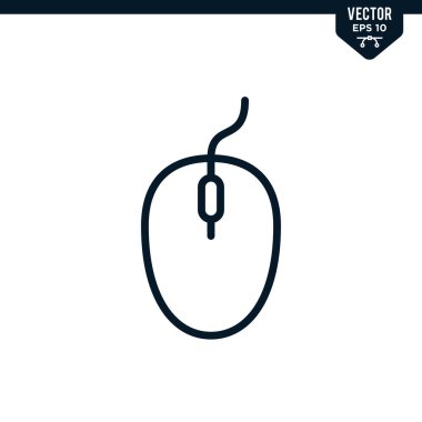 Bilgisayar fare simgesi koleksiyonu çizilmiş veya satır sanatı biçimi, düzenlenebilir vuruş vektörü