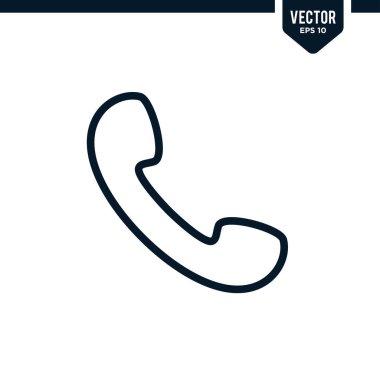 Taslak ya da satır sanatı biçiminde telefon simgesi koleksiyonu, düzenlenebilir vuruş vektörü