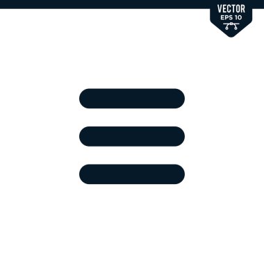 Glyph biçimi ve katı renk vektörü şeklinde menü seçeneği simgesi koleksiyonu