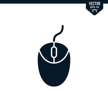 Glifli bilgisayar fare simgesi koleksiyonu, katı renk vektörü