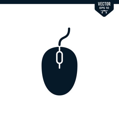 Glifli bilgisayar fare simgesi koleksiyonu, katı renk vektörü