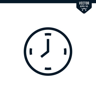 Çizilmiş ya da satır sanatı biçiminde saat simgesi koleksiyonu, düzenlenebilir vuruş vektörü