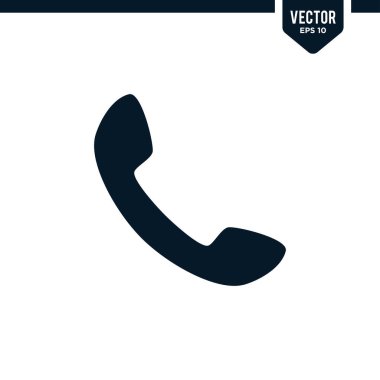 Telefon simgesi koleksiyonu kabartma biçimi, katı renk vektörü