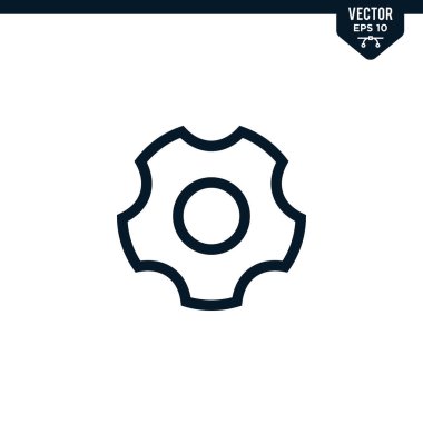 Cogwheel tasarımı simge koleksiyonunu çizilmiş ya da satır sanatı biçimi, düzenlenebilir vuruş vektörü olarak ayarlamakla ilgilidir