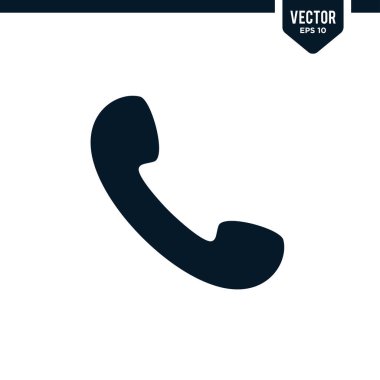 Telefon simgesi koleksiyonu kabartma biçimi, katı renk vektörü