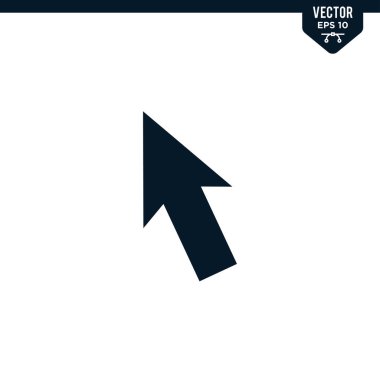 İşaretçi Ok simgesi koleksiyonu kabartma biçimi, katı renk vektörü