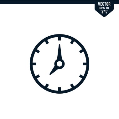 Kabartma biçiminde saat simgesi koleksiyonu, katı renk vektörü